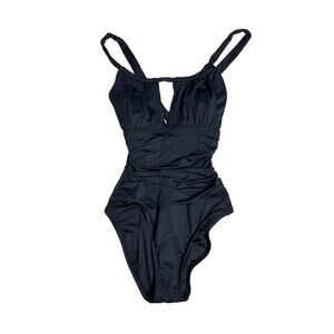 Women’s Sz 6 La Blanca One Piece Swimsuit Black RN52419 LB11IG27 NWOT $128